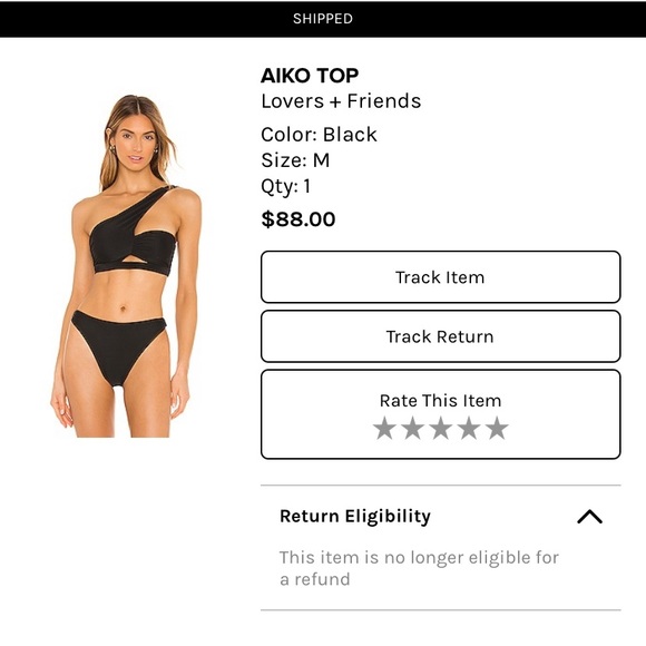 Lovers + Friends Aiko Top in Black Size M - Picture 7 of 8